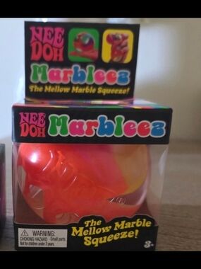Needoh Marbleez Squeeze Toy - Orange/Yellow